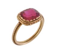 An early 20th century French synthetic ruby ring by G. Perret