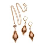 A suite of 1860s and later topaz jewellery