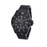 Heuer, 'Black Coral', Ref. 980.026, a PVD bracelet watch