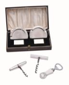 A silver smokers set by Dingley Brothers