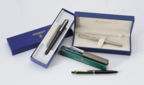 Waterman, Hemisphere, a brushed white metal fountain pen