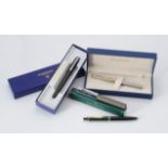 Waterman, Hemisphere, a brushed white metal fountain pen