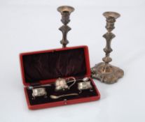 A pair of late Victorian silver candlesticks by Goldsmiths & Silversmiths Co. Ltd.