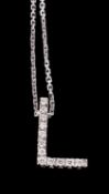 A diamond L pendant