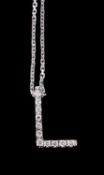 A diamond L pendant