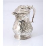 Y An electro-plated baluster jug and cover