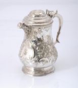 Y An electro-plated baluster jug and cover