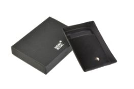 Montblanc, a black leather pocket writing pad