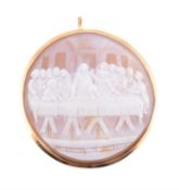 A 1960s Italian shell cameo brooch