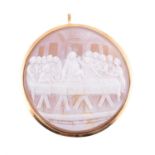 A 1960s Italian shell cameo brooch