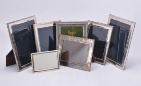 A collection of electro-plated photo frames