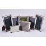 A collection of electro-plated photo frames
