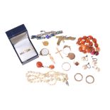 A collection of jewellery and costume jewellery