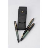 Pelikan, 140, two black and green fountain pens