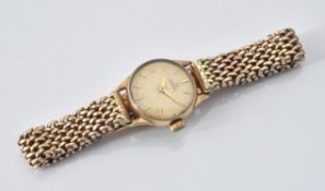 Omega, Lady's 9 carat gold bracelet watch