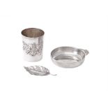 Three Italian silver coloured items