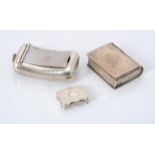 A Victorian silver shaped rectangular vinaigrette by David Pettifer