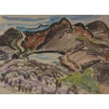 λ Attributed to Nano Reid (Irish 1905-1981), Landscape with hills