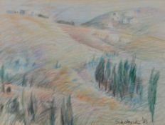 Olivia Scholnick (South African 1927-2013), Jerusalem, View from the Mishkenot