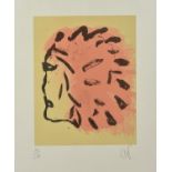 Claes Oldenburg (American b. 1929) , Indian Head (from Yippy portfolio)