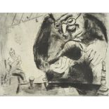 λ Marc Chagall (French 1887-1985), Pliouchkine offre a boire, from Les Ames Mortes (Cramer Books 17