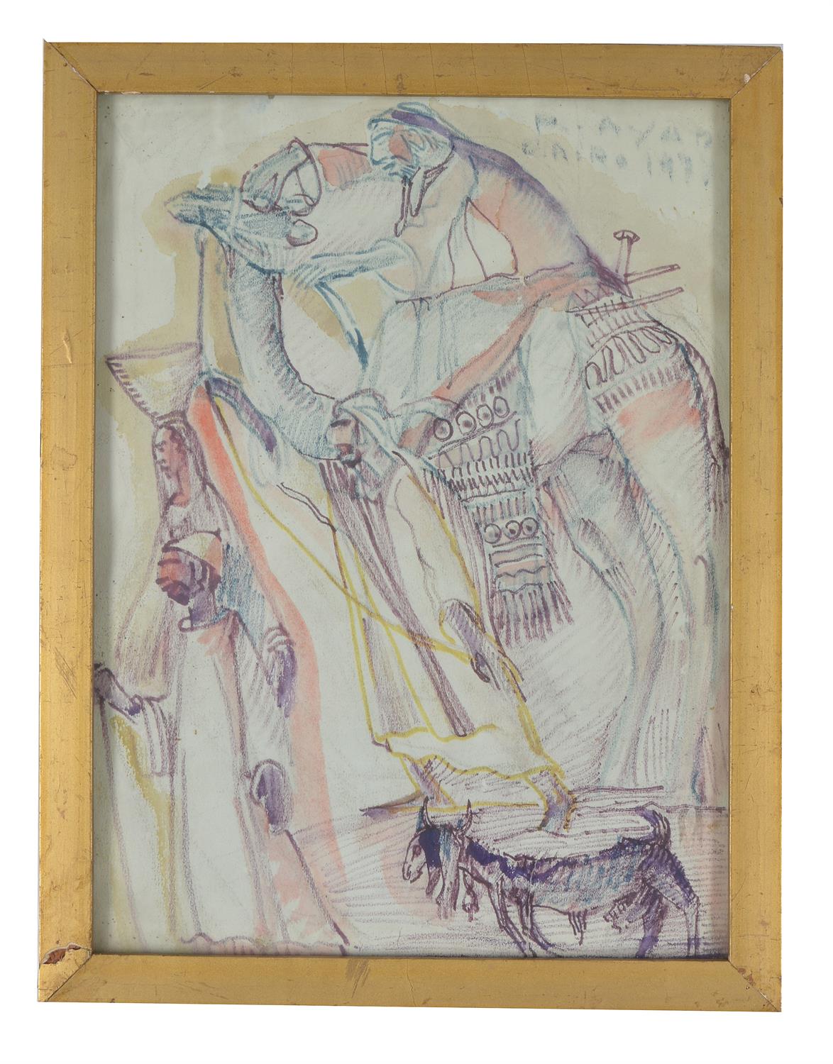 Ragheb Ayad (Egyptian 1892-1982), The camel ride - Image 2 of 2