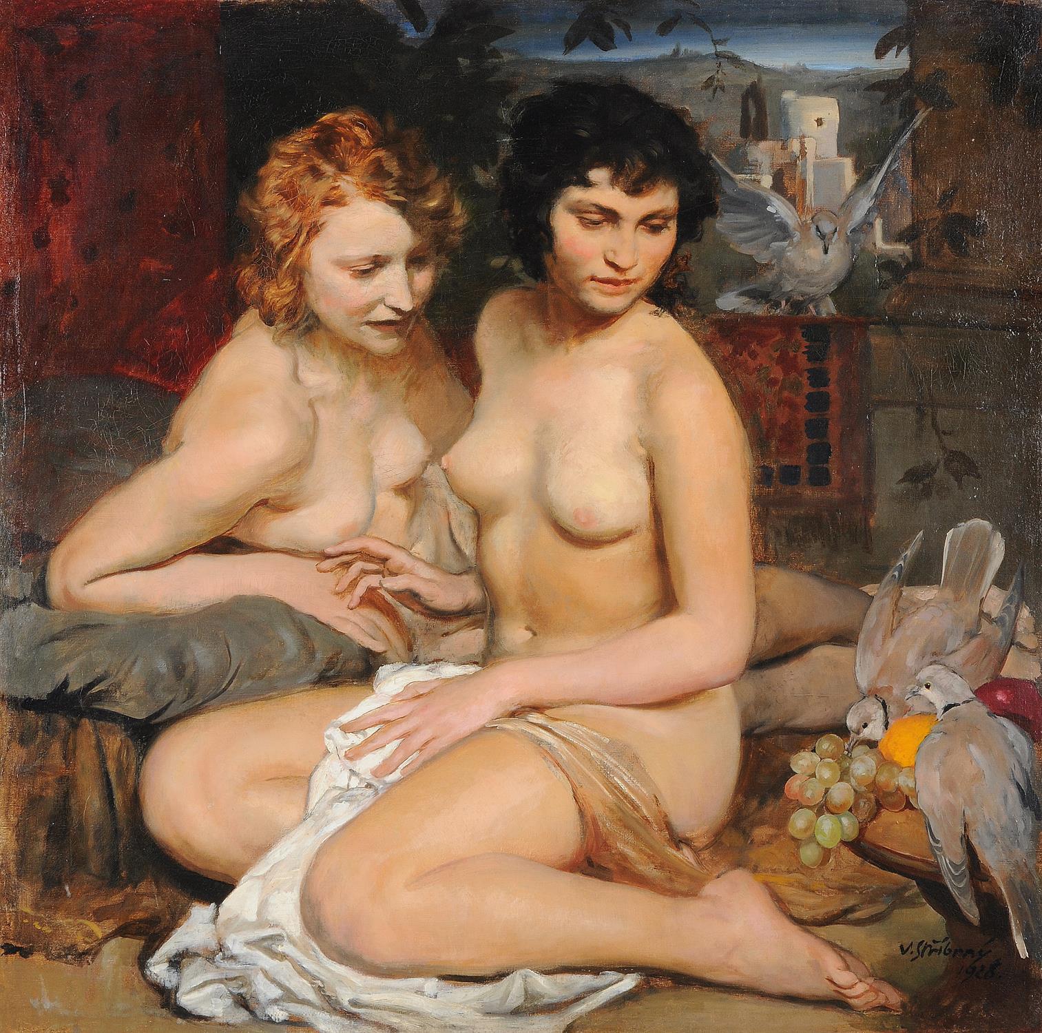 λ Vladimir Stribrny (Czech 1905-1970), Two nudes