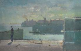 λ Fred Cuming (British b. 1930), Folkstone Harbour