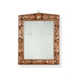 A Continental silvered wall mirror