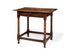 A William & Mary oak side table