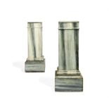 A pair of French simulated marble pedestals