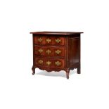 A Continental mahogany commode