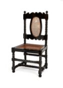 Y A Dutch Colonial solid ebony side chair