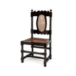 Y A Dutch Colonial solid ebony side chair