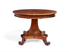 A Louis Philippe walnut centre table