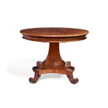 A Louis Philippe walnut centre table