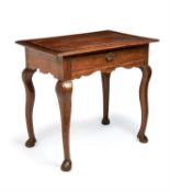 A George III oak side table or 'lowboy'