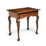 A George III oak side table or 'lowboy'