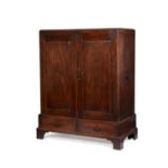 A George II mahogany linen press