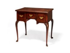 A George III walnut side table or 'lowboy'