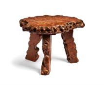 A burr elm stool