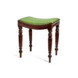 A George IV mahogany stool