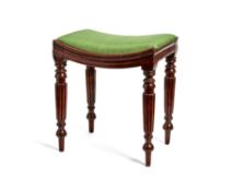 A George IV mahogany stool