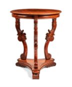 A Ceylonese hardwood centre table