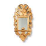 A Continental carved giltwood wall mirror