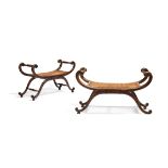 A pair of Regency simulated rosewood window seats