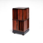 Y A Continental macassar ebony revolving bookcase