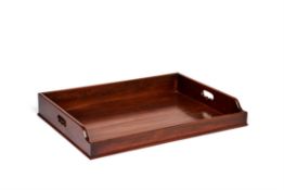 A George III mahogany twin handled tray