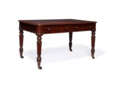 A George IV mahogany library table