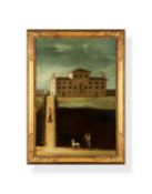 Neopolitan School (mid-18th century), Two architectural views of a villa in a landscape